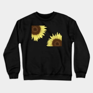 Sunflower Pattern Crewneck Sweatshirt